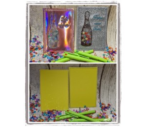 Stickdatei - Sektflasche Appli & Satin